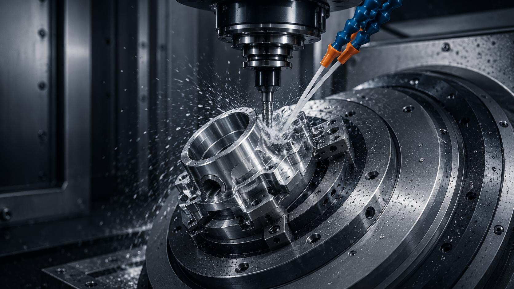 CNC-Fräsen mit Kühlmittel