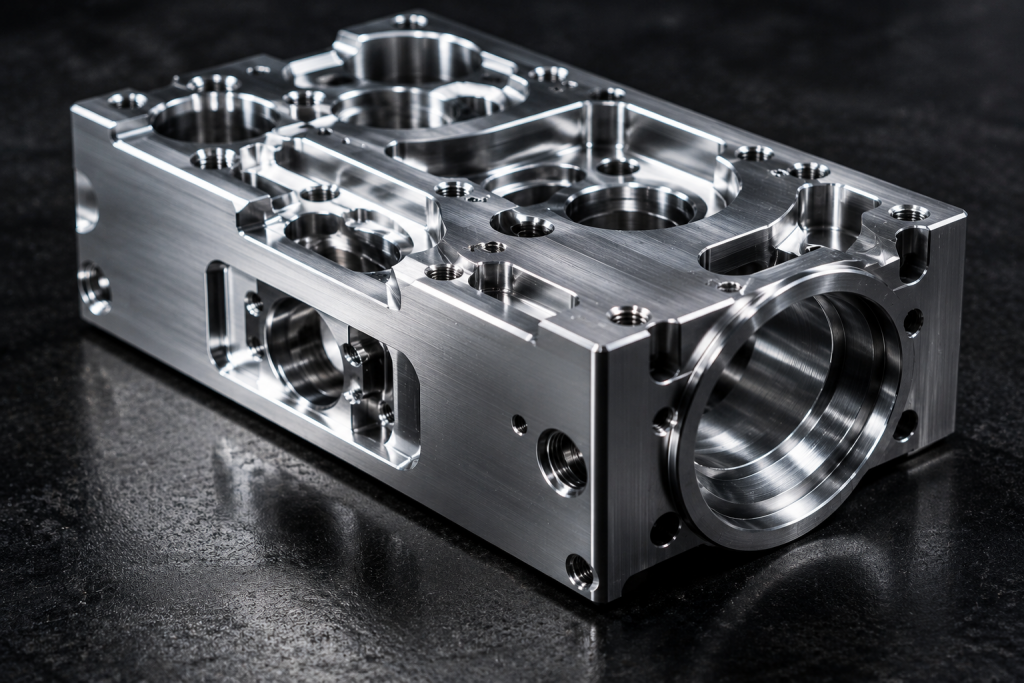 Präzise gefrästes Aluminium-Bauteil