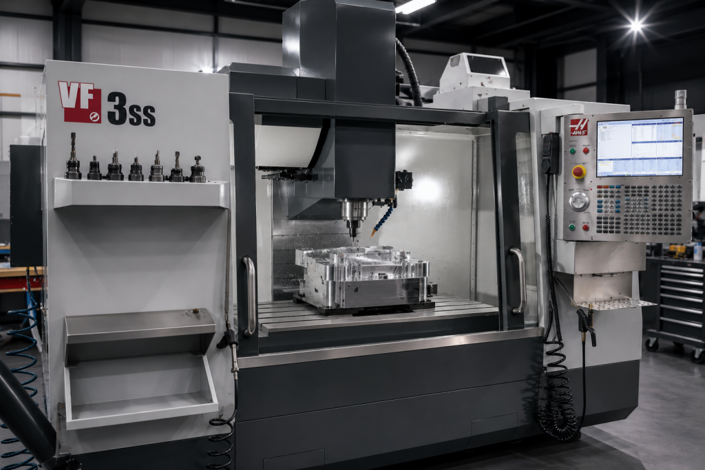 CNC-Bearbeitungszentrum im Maschinenpark der LW-Zerspanungstechnik