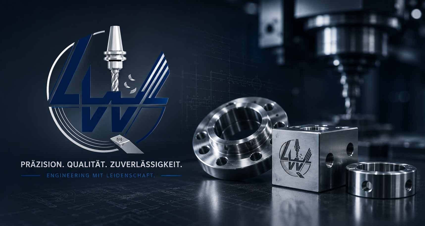 CNC-Fräsbearbeitung eines Aluminium-Werkstücks bei LW-Zerspanungstechnik
